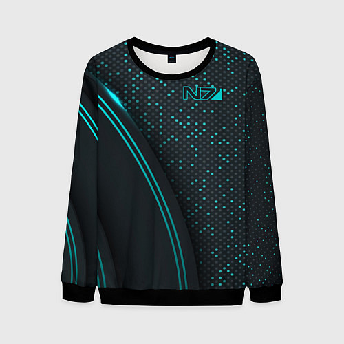 Мужской свитшот Mass Effect N7 / 3D-Черный – фото 1