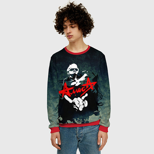 Мужской свитшот Алиса / 3D-Красный – фото 3