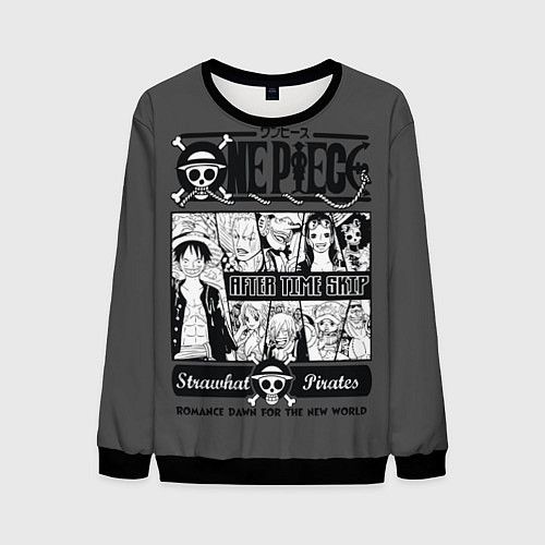 Мужской свитшот One Piece / 3D-Черный – фото 1