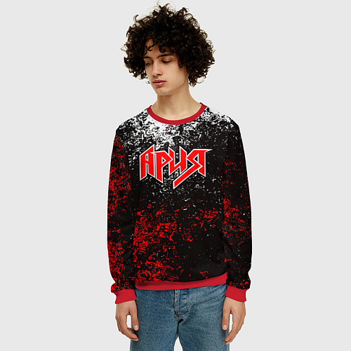 Мужской свитшот АРИЯ / 3D-Красный – фото 3
