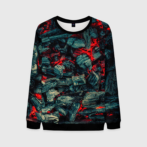 Мужской свитшот Уголь / 3D-Черный – фото 1