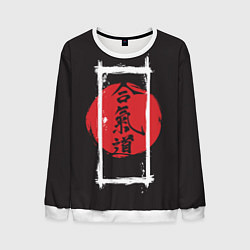 Свитшот мужской Айкидо, цвет: 3D-белый