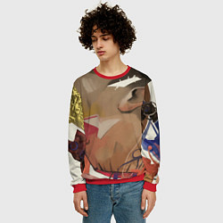 Свитшот мужской Голова, цвет: 3D-красный — фото 2