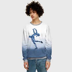 Свитшот мужской Фигурное катание, цвет: 3D-меланж — фото 2