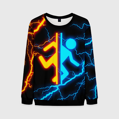 Мужской свитшот PORTAL / 3D-Черный – фото 1
