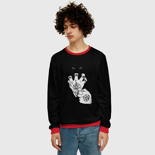 Мужской свитшот Выжигющий Искру / 3D-Красный – фото 3