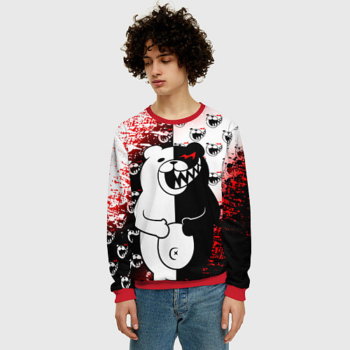 Мужской свитшот MONOKUMA / 3D-Красный – фото 3