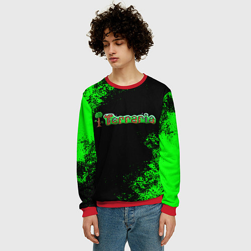 Мужской свитшот Terraria / 3D-Красный – фото 3