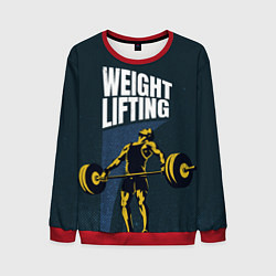 Свитшот мужской Wheight lifting, цвет: 3D-красный