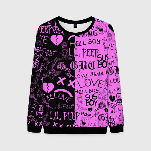 Мужской свитшот LIL PEEP LOGOBOMBING / 3D-Черный – фото 1