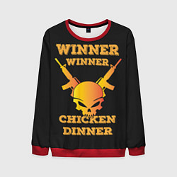 Свитшот мужской Winner Chicken Dinner, цвет: 3D-красный