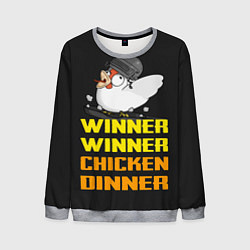 Свитшот мужской Winner Chicken Dinner, цвет: 3D-меланж