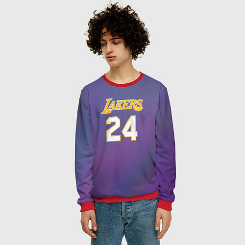 Мужской свитшот Los Angeles Lakers Kobe Brya / 3D-Красный – фото 3