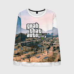 Свитшот мужской Grand Theft Auto 5, цвет: 3D-белый