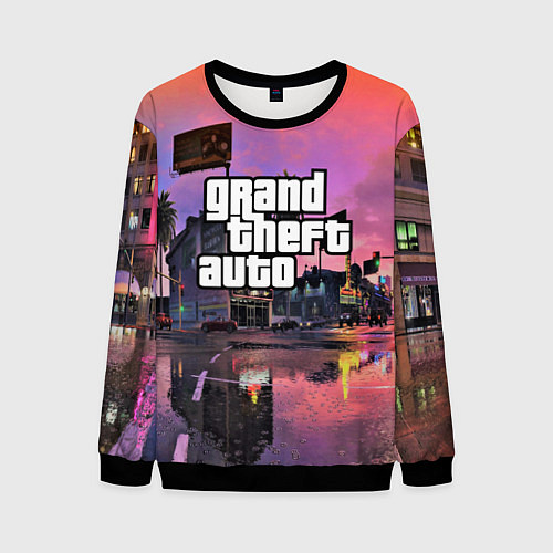 Мужской свитшот GTA VI / 3D-Черный – фото 1