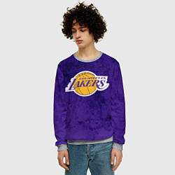 Свитшот мужской LA LAKERS, цвет: 3D-меланж — фото 2
