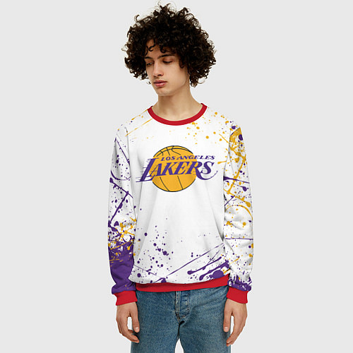 Мужской свитшот LA LAKERS / 3D-Красный – фото 3