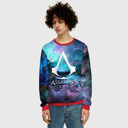 Мужской свитшот ASSASSINS CREED / 3D-Красный – фото 3