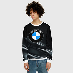 Свитшот мужской BMW, цвет: 3D-белый — фото 2