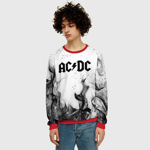 Мужской свитшот ACDC / 3D-Красный – фото 3