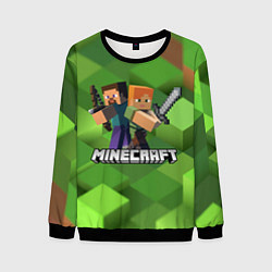 Свитшот мужской MINECRAFT, цвет: 3D-черный