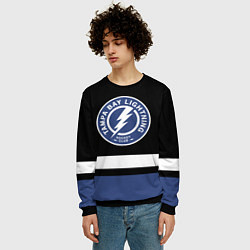 Свитшот мужской Тампа-Бэй Лайтнинг, цвет: 3D-черный — фото 2