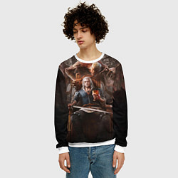 Свитшот мужской КРОВЬ И ВЕДЬМАК, цвет: 3D-белый — фото 2