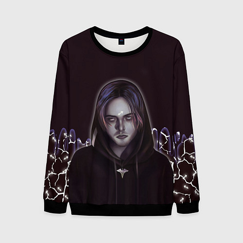 Мужской свитшот Pyrokinesis / 3D-Черный – фото 1