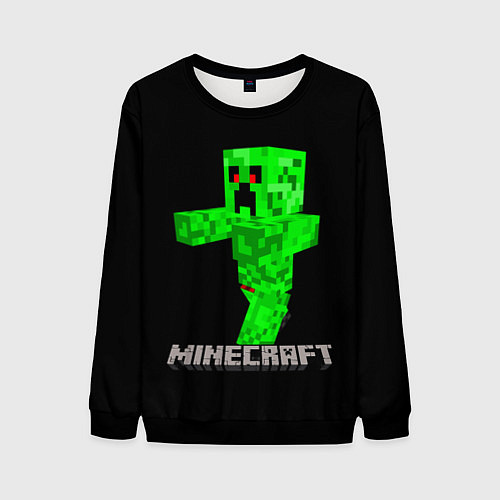 Мужской свитшот MINECRAFT CREEPER / 3D-Черный – фото 1