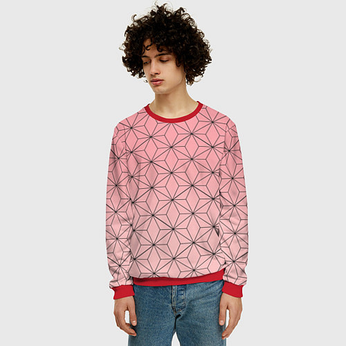 Мужской свитшот NEZUKO KAMADO / 3D-Красный – фото 3