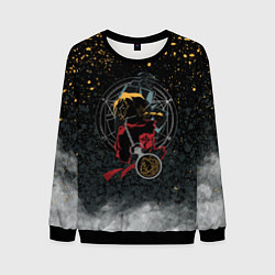 Свитшот мужской Стальной алхимик, цвет: 3D-черный