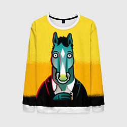 Свитшот мужской BoJack Horseman, цвет: 3D-белый