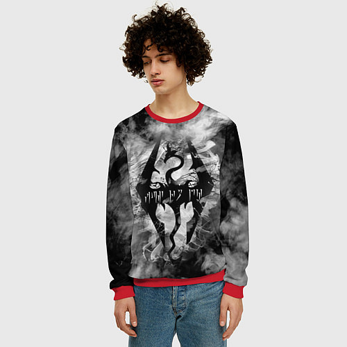 Мужской свитшот THE ELDER SCROLLS / 3D-Красный – фото 3