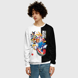 Свитшот мужской СОНИК, цвет: 3D-белый — фото 2