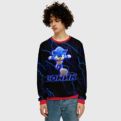 Свитшот мужской СОНИК, цвет: 3D-красный — фото 2