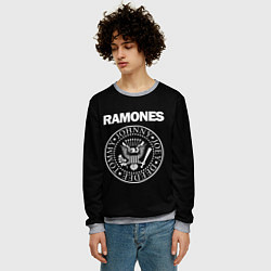 Свитшот мужской RAMONES, цвет: 3D-меланж — фото 2