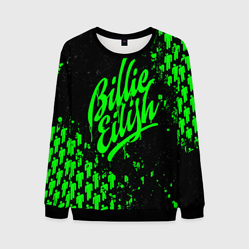 Мужской свитшот Billie Eilish 3 / 3D-Черный – фото 1