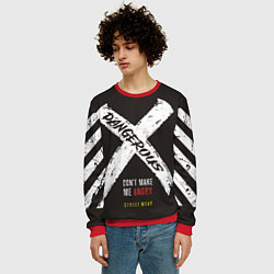 Свитшот мужской Off-White: Dangerous, цвет: 3D-красный — фото 2