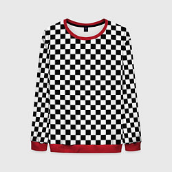 Свитшот мужской Шахматка мелкая, цвет: 3D-красный