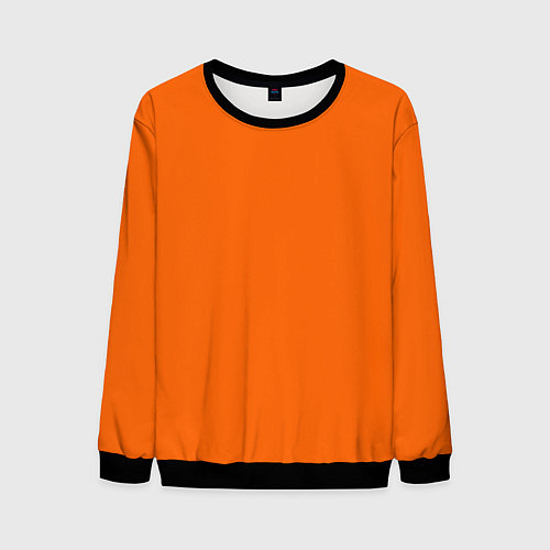 Мужской свитшот Цвет апельсиновая корка / 3D-Черный – фото 1