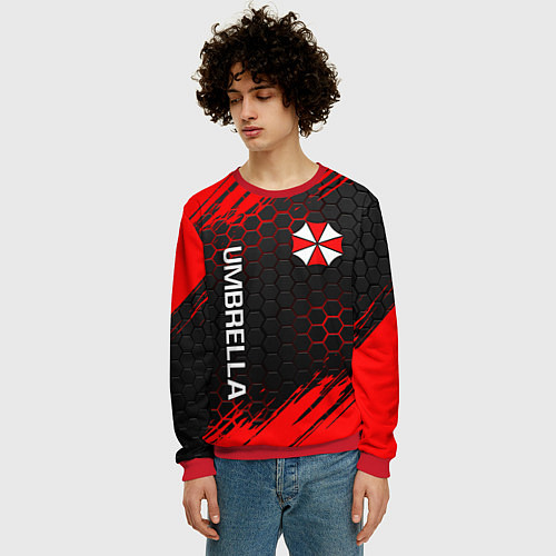 Мужской свитшот UMBRELLA CORP / 3D-Красный – фото 3