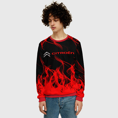 Мужской свитшот CITROЁN / 3D-Красный – фото 3