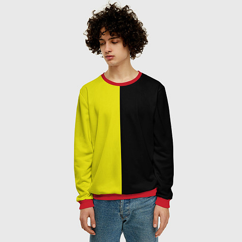 Мужской свитшот BLACK YELLOW / 3D-Красный – фото 3