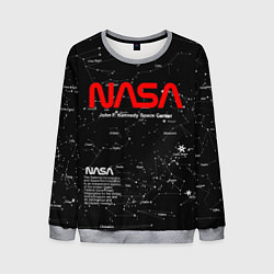 Свитшот мужской NASA, цвет: 3D-меланж