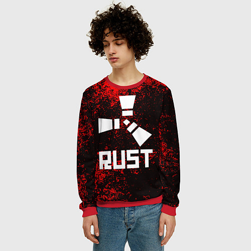 Мужской свитшот RUST / 3D-Красный – фото 3