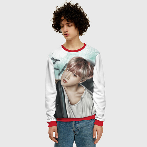 Мужской свитшот BTS / 3D-Красный – фото 3