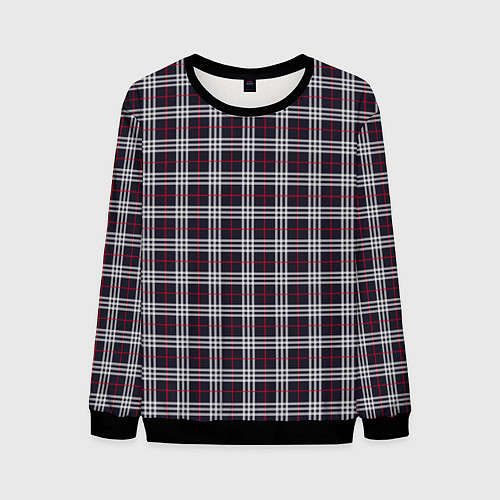 Мужской свитшот Классические в клеточку / 3D-Черный – фото 1