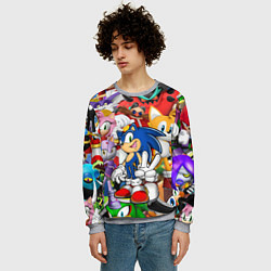 Свитшот мужской Sonic ПЕРСОНАЖИ, цвет: 3D-меланж — фото 2