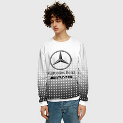 Свитшот мужской Mercedes-Benz, цвет: 3D-белый — фото 2
