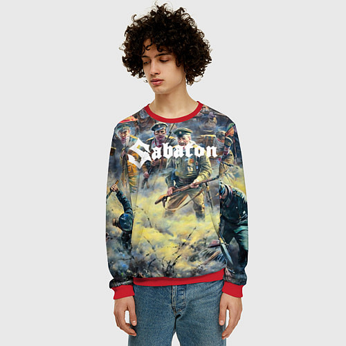 Мужской свитшот Sabaton / 3D-Красный – фото 3
